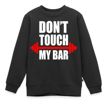 Dont touch my bar - Kinder Premium Organic Sweatshirt - Schwarz - Vorne - AI Model Kid Female (0cm)