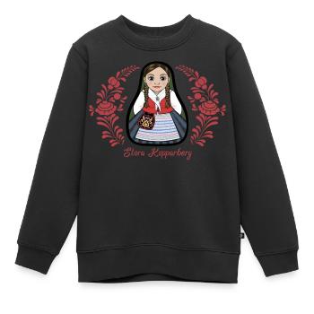 Stora Kopparberg avec kurbits - Sweat Premium enfant bio - noir - Devant - AI Model Kid Female (0cm)