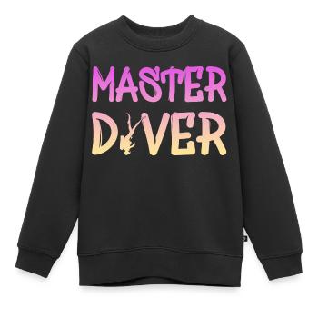 Master Diver - Kinder Premium Organic Sweatshirt - Schwarz - Vorne - AI Model Kid Female (0cm)