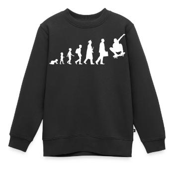 Développement d’un skateur - Sweat Premium enfant bio - noir - Devant - AI Model Kid Female (0cm)