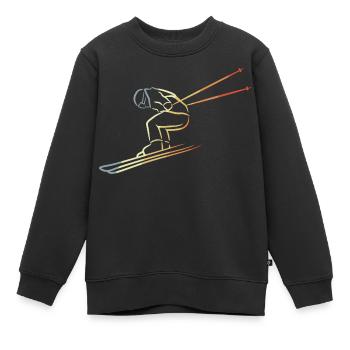 Wintersport Skizze - Kinder Premium Organic Sweatshirt - Schwarz - Vorne - AI Model Kid Female (0cm)