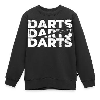 Dart - Kinder Premium Organic Sweatshirt - Schwarz - Vorne - AI Model Kid Female (0cm)