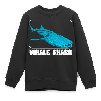 Walhai - Kinder Premium Organic Sweatshirt - Schwarz - Vorne - AI Model Kid Female (0cm)