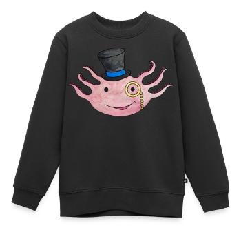 Axolotl niedlicher Molch Zylinder Mexiko Amphibien - Kinder Premium Organic Sweatshirt - Schwarz - Vorne - AI Model Kid Female (0cm)