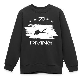 Diving - Kinder Premium Organic Sweatshirt - Schwarz - Vorne - AI Model Kid Female (0cm)