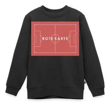 ROTE KARTE Fußball Statement - Kinder Premium Organic Sweatshirt - Schwarz - Vorne - AI Model Kid Female (0cm)