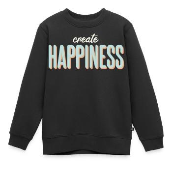 Positive - Kinder Premium Organic Sweatshirt - Schwarz - Vorne - AI Model Kid Female (0cm)