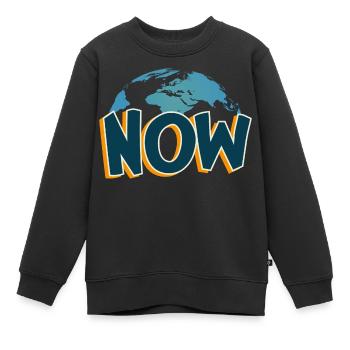 Maintenant, vivez dans l’ici et maintenant - Sweat Premium enfant bio - noir - Devant - AI Model Kid Female (0cm)