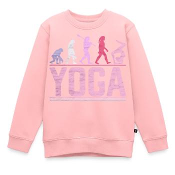 Evolution Yoga Frau Nice Fitness - Kinder Premium Organic Sweatshirt - Rosa - Vorne - AI Model Kid Female (0cm)