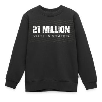21 Million - Bitcoin - Veris in Numeris - Kinder Premium Organic Sweatshirt - Schwarz - Vorne - AI Model Kid Female (0cm)
