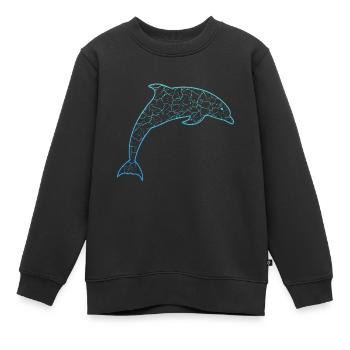 Delfin - Kinder Premium Organic Sweatshirt - Schwarz - Vorne - AI Model Kid Female (0cm)