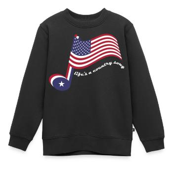 Das Leben ist ein Country-Song - Kinder Premium Organic Sweatshirt - Schwarz - Vorne - AI Model Kid Female (0cm)