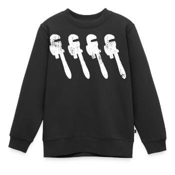 Croquis de clé à pipe - Sweat Premium enfant bio - noir - Devant - AI Model Kid Female (0cm)