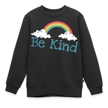 Be Kind Shirt Cute Graphic Funny Design - Kinder Premium Organic Sweatshirt - Schwarz - Vorne - AI Model Kid Female (0cm)