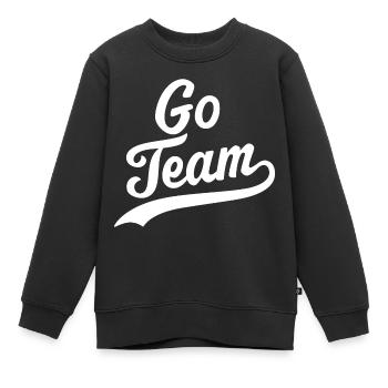 Équipe Go - Sweat Premium enfant bio - noir - Devant - AI Model Kid Female (0cm)