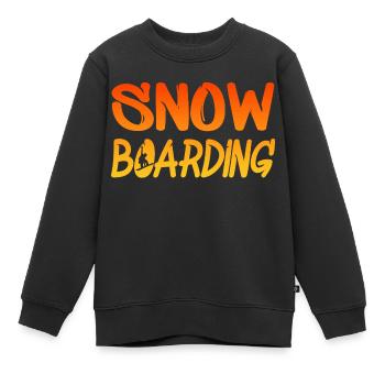 snowboardin, boarder - Kinder Premium Organic Sweatshirt - Schwarz - Vorne - AI Model Kid Female (0cm)