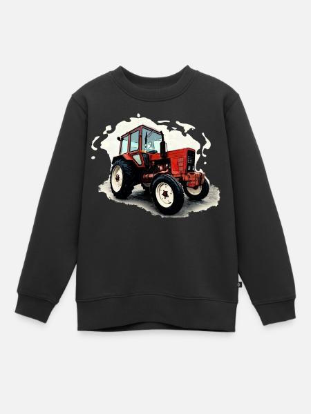 Traktor Belarus MTS 550 - Kinder Premium Organic Sweatshirt - Schwarz