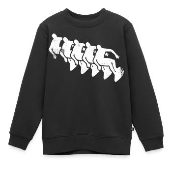 Wellenreiter Zeichnung - Kinder Premium Organic Sweatshirt - Schwarz - Vorne - AI Model Kid Female (0cm)