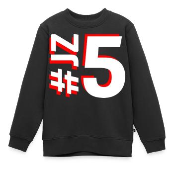 JZ5-KARTON - Kinder Premium Organic Sweatshirt - Schwarz - Vorne - AI Model Kid Female (0cm)