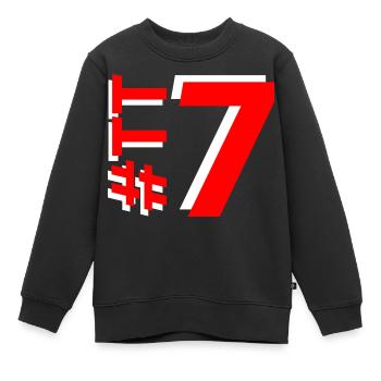 TT7-KARTON - Kinder Premium Organic Sweatshirt - Schwarz - Vorne - AI Model Kid Female (0cm)
