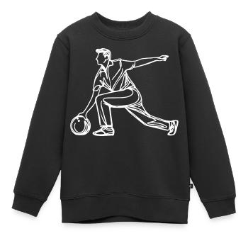 Croquis de melon - Sweat Premium enfant bio - noir - Devant - AI Model Kid Female (0cm)