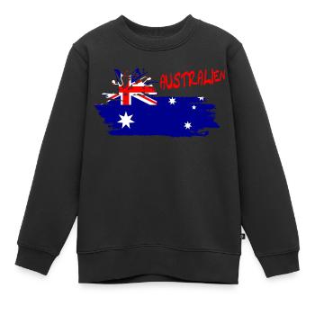 Australia Australien - Kinder Premium Organic Sweatshirt - Schwarz - Vorne - AI Model Kid Female (0cm)