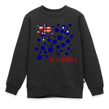 Australien Australia - Kinder Premium Organic Sweatshirt - Schwarz - Vorne - AI Model Kid Female (0cm)
