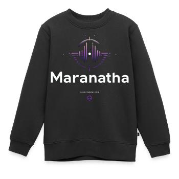 Vague de culte maranatha - Sweat Premium enfant bio - noir - Devant - AI Model Kid Female (0cm)