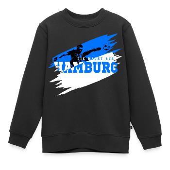 Fußball Hamburg Norden Fan - Kinder Premium Organic Sweatshirt - Schwarz - Vorne - AI Model Kid Female (0cm)