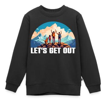 Nichts wie raus mit der Familie in die Natur - Kinder Premium Organic Sweatshirt - Schwarz - Vorne - AI Model Kid Female (0cm)