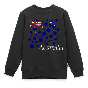 Australia - Kinder Premium Organic Sweatshirt - Schwarz - Vorne - AI Model Kid Female (0cm)