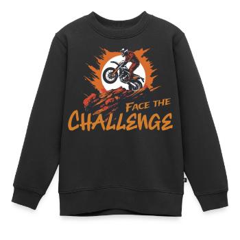 Moto X Motorrad Offroad Geschenk Geschenkidee - Kinder Premium Organic Sweatshirt - Schwarz - Vorne - AI Model Kid Female (0cm)