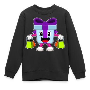 Forfait Achats de Noël - Sweat Premium enfant bio - noir - Devant - AI Model Kid Female (0cm)