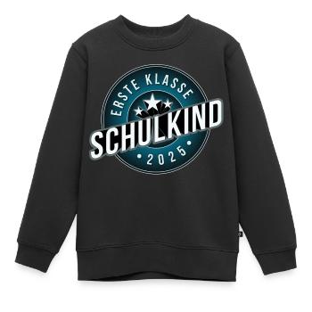 Einschulung schulkind blau 2025 Jungs erste Klasse - Kinder Premium Organic Sweatshirt - Schwarz - Vorne - AI Model Kid Female (0cm)