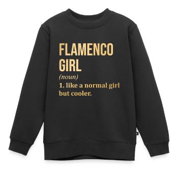 flamenco - Sweat Premium enfant bio - noir - Devant - AI Model Kid Female (0cm)