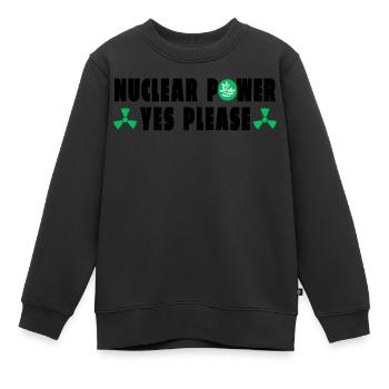 Nucléaire Oui, s’il vous plaît - Sweat Premium enfant bio - noir - Devant - AI Model Kid Female (0cm)