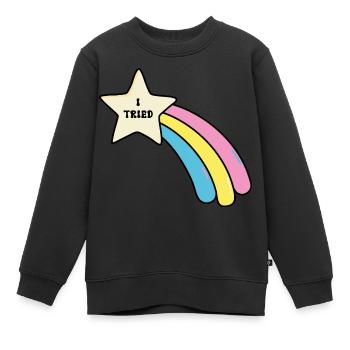 J’ai essayé le sarcasme - Sweat Premium enfant bio - noir - Devant - AI Model Kid Female (0cm)