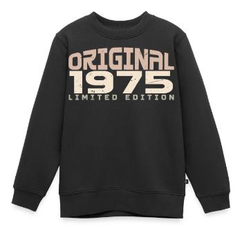 Millésime 1975 édition limitée 1975 anniversaire - Sweat Premium enfant bio - noir - Devant - AI Model Kid Female (0cm)