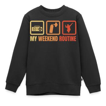 Break Dancer Wochenendroutine - Kinder Premium Organic Sweatshirt - Schwarz - Vorne - AI Model Kid Female (0cm)