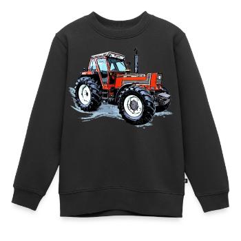 Tracteur Turbo DT 160 90 - Sweat Premium enfant bio - noir - Devant - AI Model Kid Female (0cm)