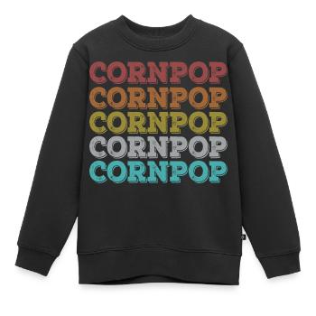 Corn Pop était un mauvais mec Retro Cornpop Meme - Sweat Premium enfant bio - noir - Devant - AI Model Kid Female (0cm)