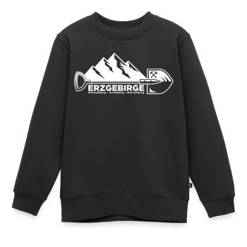 Erzgebirge Saxony Mining Miners - Sweat Premium enfant bio - noir - Devant - AI Model Kid Female (0cm)