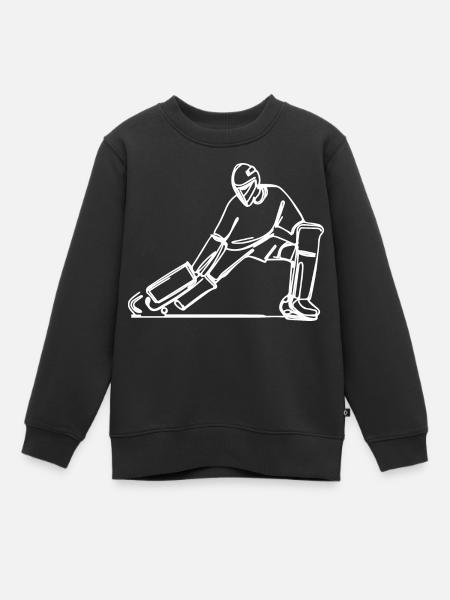 Feldhockey Torwart - Kinder Premium Organic Sweatshirt - Schwarz