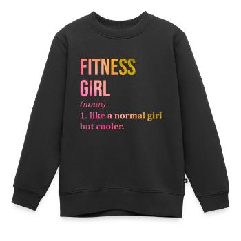 Fitness Fitness Fitness - Sweat Premium enfant bio - noir - Devant - AI Model Kid Female (0cm)