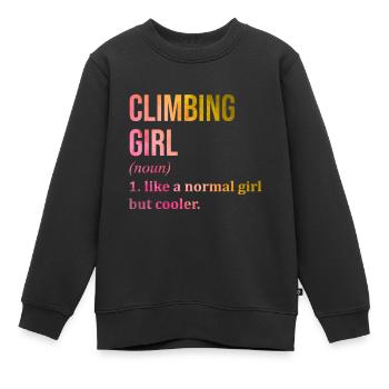 Klettern Klettern Klettern Klettern - Kinder Premium Organic Sweatshirt - Schwarz - Vorne - AI Model Kid Female (0cm)