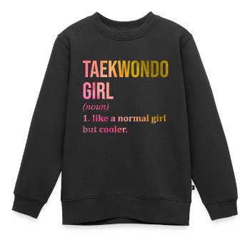 Taekwondo Taekwondo Taekwondo - Sweat Premium enfant bio - noir - Devant - AI Model Kid Female (0cm)