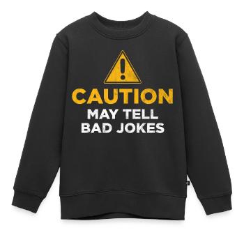 La prudence peut raconter de mauvaises blagues - Sweat Premium enfant bio - noir - Devant - AI Model Kid Female (0cm)