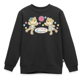 Let's play together - Kinder Premium Organic Sweatshirt - Schwarz - Vorne - AI Model Kid Female (0cm)