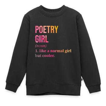 Poésie Poésie Poésie - Sweat Premium enfant bio - noir - Devant - AI Model Kid Female (0cm)