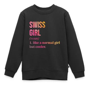 Schweiz, Schweiz Schweiz - Kinder Premium Organic Sweatshirt - Schwarz - Vorne - AI Model Kid Female (0cm)